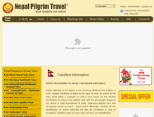 Tablet Screenshot of nepalpilgrimtravel.com